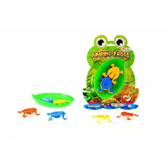 Skaczące żaby gra planszowa plastikowa na karcie 17x23,5cm