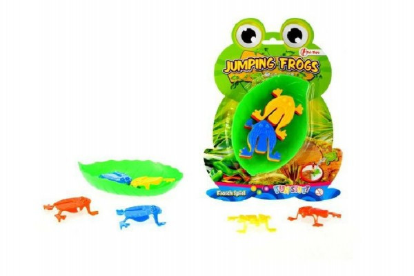 Skaczące żaby gra planszowa plastikowa na karcie 17x23,5cm