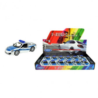 Auto Welly policie Porsche 911(991) Carrera S kov/plast 12cm volný chod