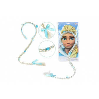 Sada krásy čelenka s vrkočom 90cm ľadová princezná na karte 35x18cmv sáčku karneval