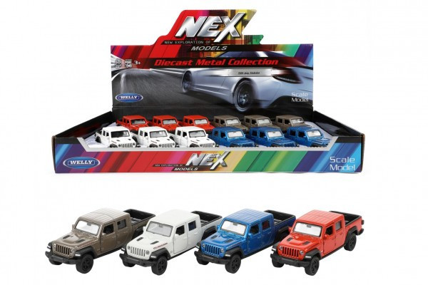 Auto Welly 2020 Jeep Gladiator Metal/Plastik 12 cm 4 kolory Wycofać 12 sztuk w pudełku