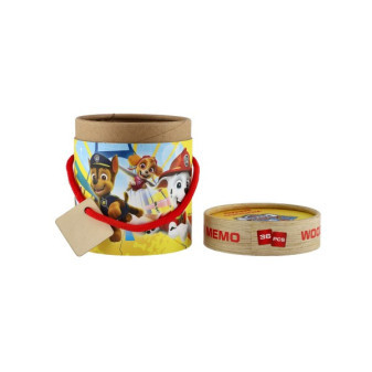 Pexeso dřevěné Paw patrol/Tlapková patrola 36ks v papírovém tubusu 11x13cm