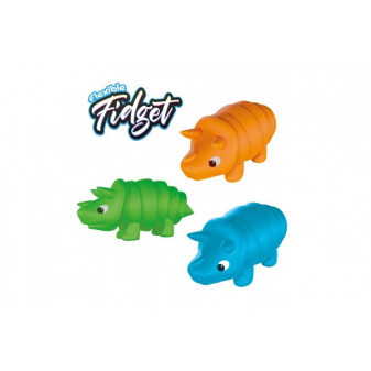 Dinosaurus ohebný antistresový plast 13x6cm 3 barvy