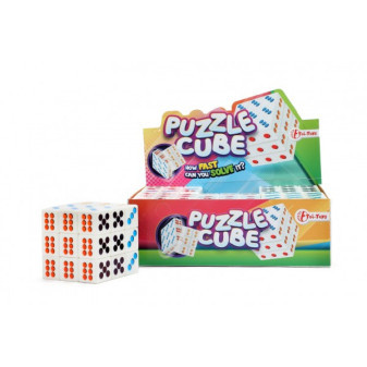 Puzzle kostka 3x3x3 plastik w folii 6x6x6cm 6szt w kartonie