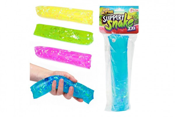 Wąż wodny musujący XXL slime antystresowy 25cm 4 kolory w woreczku