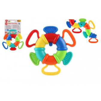 Hrkálka / Hryzátko / Flexi krúžok plast / silikón 15cm na karte 6m +