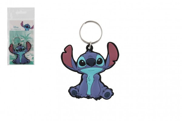 Přívěsek na klíče/Klíčenka Lilo & Stitch gumový 6cm v sáčku