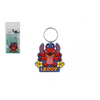 Přívěsek na klíče/Klíčenka Lilo & Stitch gumový červený 9cm v sáčku