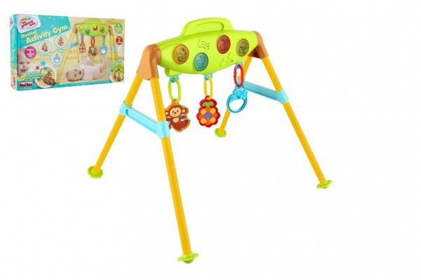 Hrazda pre deti plast s hrkálkami na batérie so zvukom so svetlom v krabici 49x28x9cm 6m+