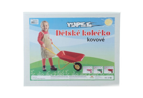 Kolečko plechové Yupee velké zelené 78x40x32cm v krabici