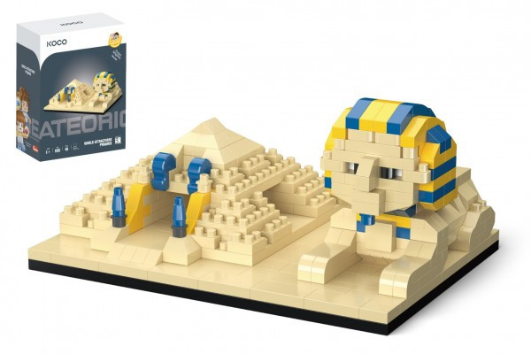 Stavebnice mini KOCO Pyramida a sfinga plast 13x16,5x7cm