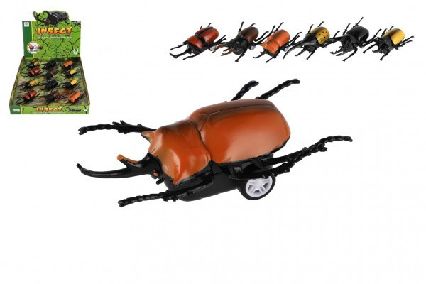 Brouk plast 10cm na zpětné natažení mix druhů v