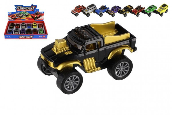 Auto terénní Off-Road mini kov/plast 6,5cm zpětné natažení mix druhů