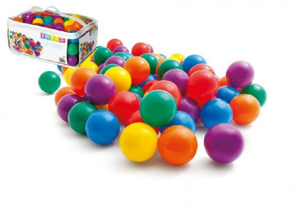 Loptička/Loptičky do hracích kútov 6,5cm farebný 100ks v plastovej taške 2+