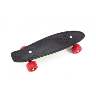 Deskorolka - pennyboard 43cm, nośność 60kg oś plastikowa, czarne, czerwone kółka