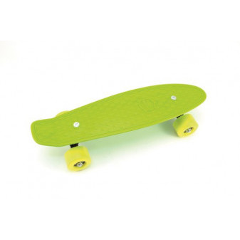 Skateboard - pennyboard 43cm, nosnost 60kg kovové osy, zelená, žlutá kola