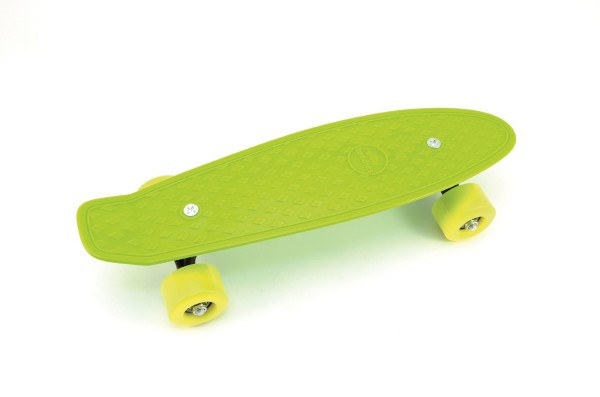 Skateboard - pennyboard 43cm, nosnost 60kg kovové osy, zelená, žlutá kola