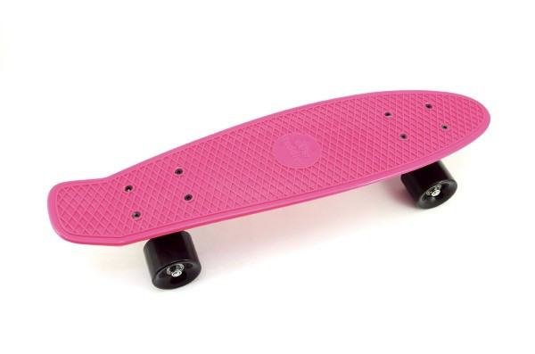 Deskorolka - pennyboard 60cm nośność 90kg, metalowe osie, kolor różowy, czarne kółka
