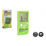 Digitálna hra Padajúce kocky hlavolam plast 14x7cm zelená na batérie so zvukom v krabičke 7,5x1