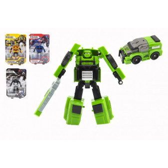 Transformer auto/robot plast 13cm 4 druhy na kartě