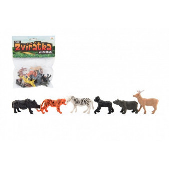 Zvieratká mini safari ZOO plast 5-6cm 12ks v sáčku