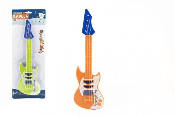 Gitara s trsátkom plast 42cm Zvieratká a ich kapela 2 farby na karte