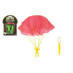 Parašutista figurka s padákem létající 9cm 2 barvy na kartě