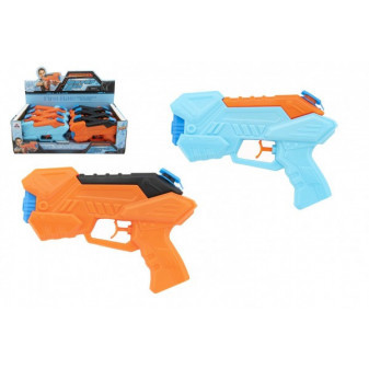 Vodní pistole plast 19cm 2 barvy 12ks v boxu