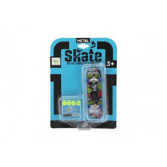 Skateboard prstový šroubovací plast 9cm s doplňky mix barev na kartě 12,5x17x3cm