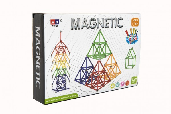 Zestaw magnetyczny 120 plastik/metal w pudełku 28x19x5cm