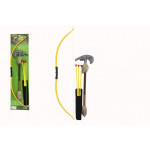 Luk indiánský 70cm + 3 šípy s přísavkami + tomahawk plast v sáčku