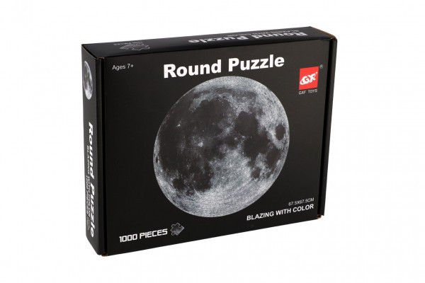 Puzzle okrúhle Mesiac 1000 dielikov 67,5x67,5cm v krabici 26x21x5,5cm