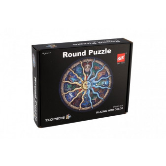 Okrągłe puzzle Znak zodiaku 1000 sztuk 67,5x67,5cm w pudełku 26x21x5,5cm