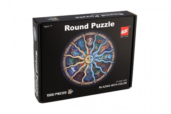 Puzzle okrúhle Znamenie zverokruhu 1000 dielikov 67,5x67,5cm v krabici 26x21x5,5cm