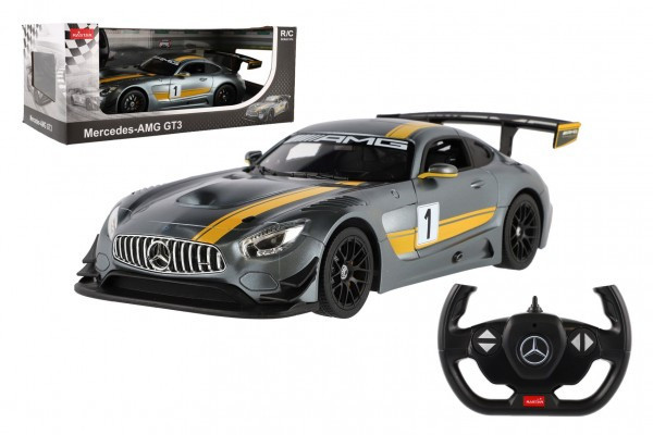 Auto RC Mercedes AMG GT3 RASTAR plast 35cm 2,4GHz na dálk. ovládání na baterie v krabici 44x18x2