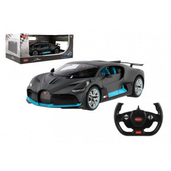 Auto RC Buggatti Divo RASTAR šedé plast 32cm 2,4 GHz na diaľk. ovládanie na batérie v krabici 43x18