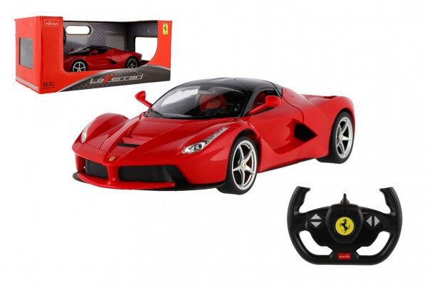 Auto RC Ferrari červené plast 32cm 2,4 GHz na diaľk. ovládanie na batérie v krabici 43x19x23cm