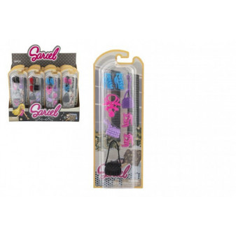 Doplňky/boty pro panenky plast mix druhů na kartě 9,5x26,5x3cm  24ks v boxu