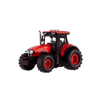 Traktor Zetor plast 9x14cm na setrvačník na bat. se světlem se zvukem v krabici 18x12x10,5cm