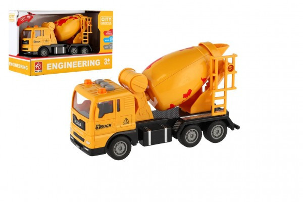 Auto domiešavač plast 15cm na zotrvačník na batérie so svetlom so zvukom v krabici 21x13x9cm
