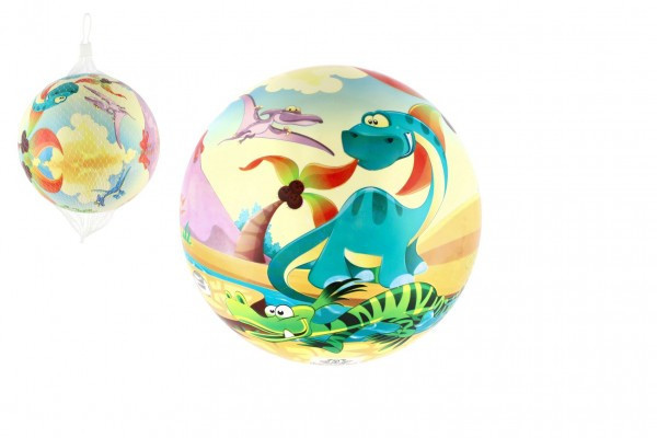 Míč nafouknutý dinosaurus vinyl průměr 22cm v síťce