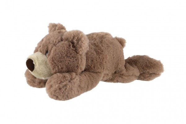 Medveď ležiaci plyš 28cm svetlo hnedý 0+