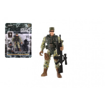 Figurka żołnierza z bronią plastikowa 10cm na karcie 15x19,5cm