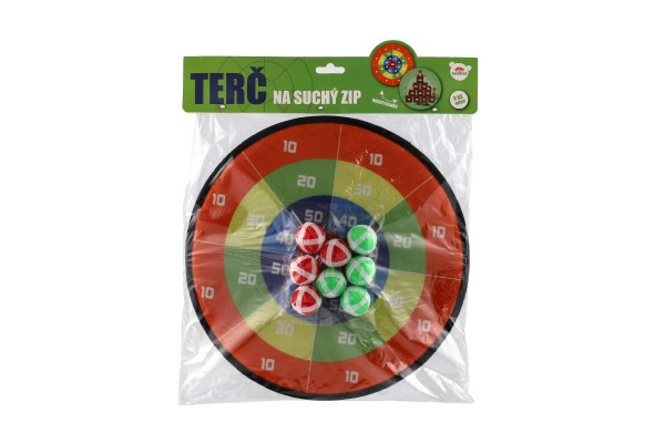 Terč na suchý zip oboustranný 34cm + míčky