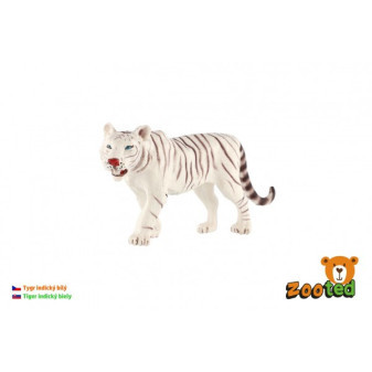 Indyjski biały tygrys zooted plastikowy 14 cm w torbie