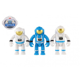 Kozmonaut/astronaut figúrka 3ks plast 7cm na karte 19x17x4cm