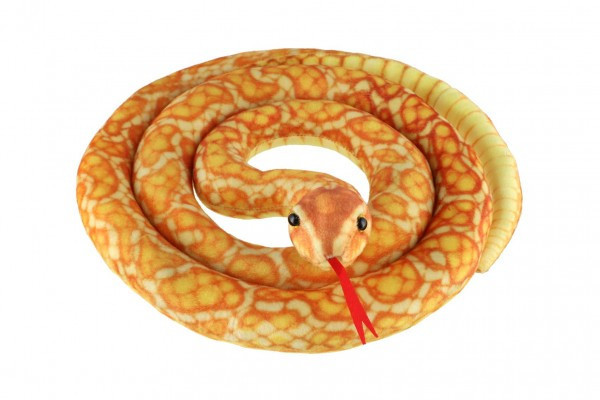 Pluszowy wąż 200cm pomarańczowo-żółty