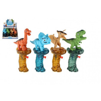 Vodní pistole dinosaurus stříkací plast 13x20cm 4 druhy 12ks v boxu