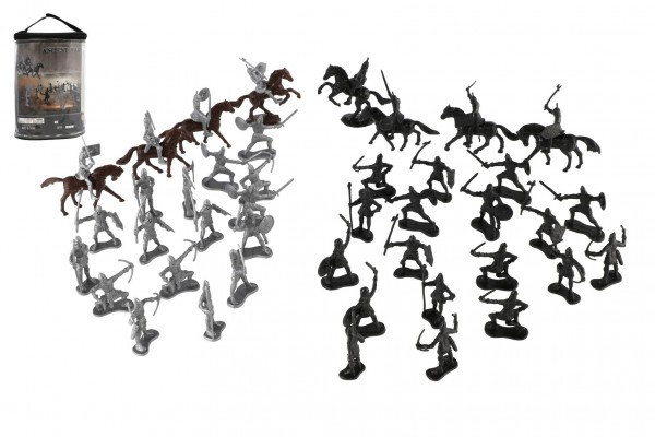 Figurki rycerzy z końmi plastikowe 5-7 cm w woreczku