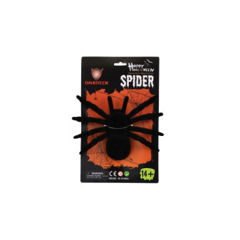 Średni pluszowy pająk 15x12cm na karcie karnawałowej
